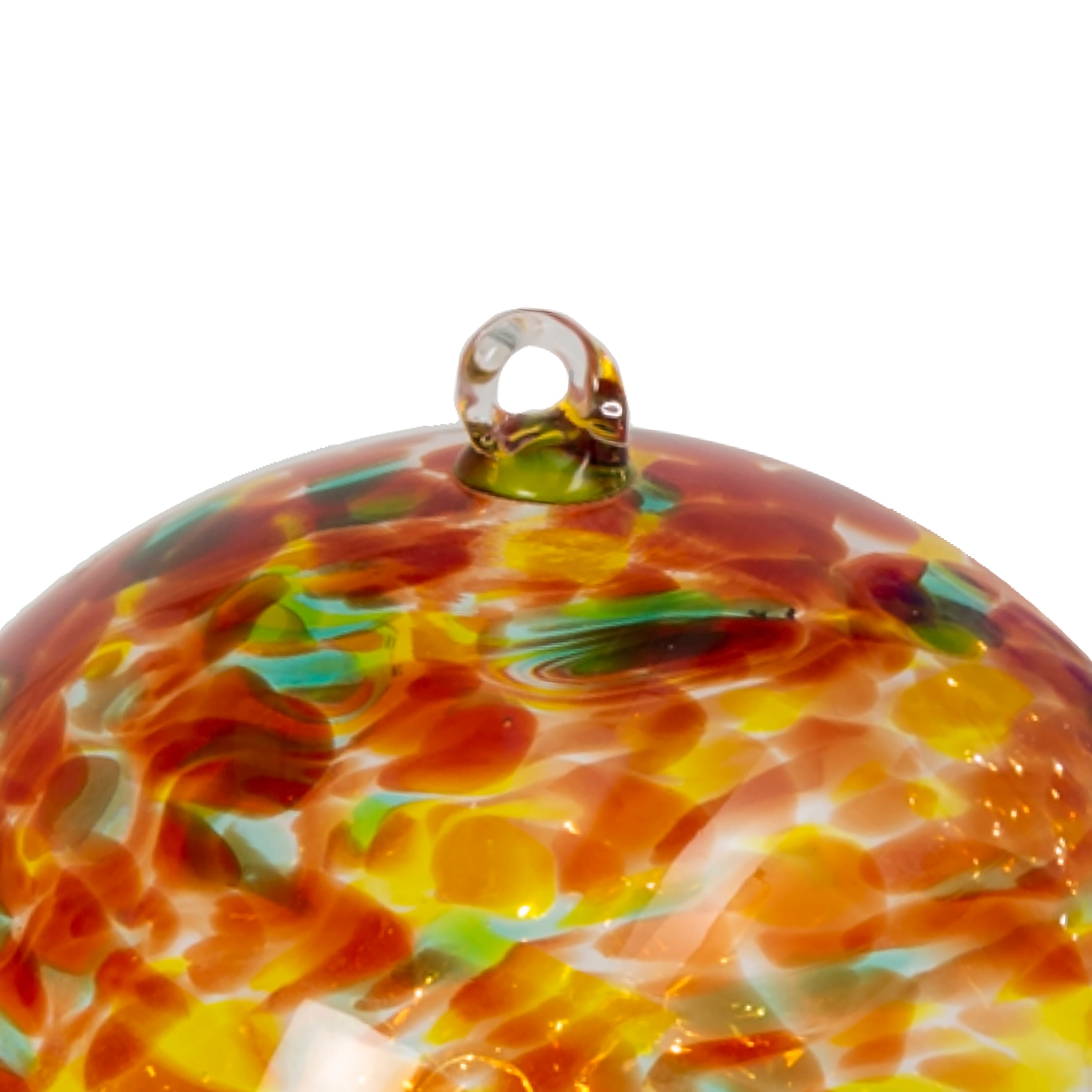 8 Inch Elegant Amber Illuminating Hand Blown Glass Sphere